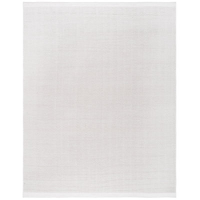 Tosia Hand Woven Wool/Cotton Solid Color Rug in Ivory