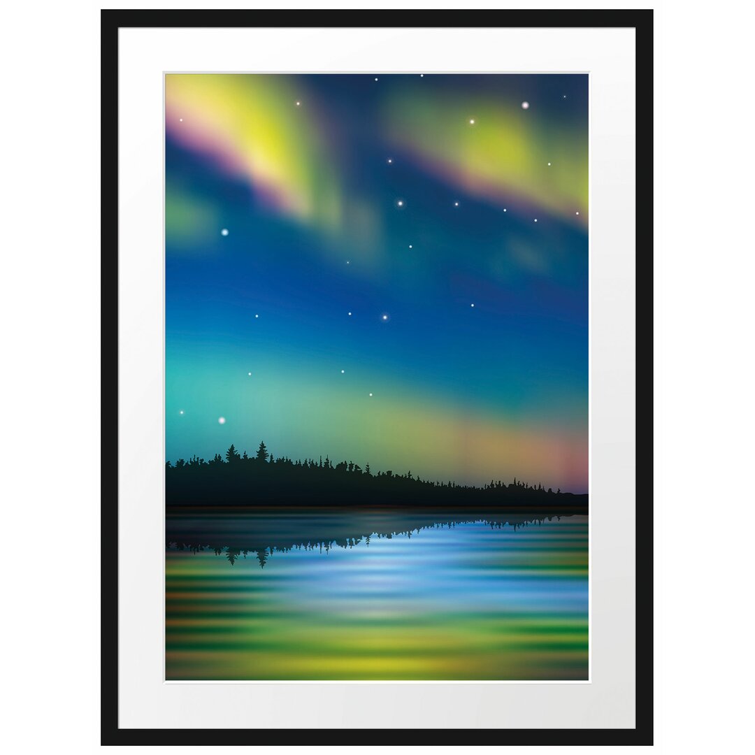 Gerahmter Kunstdruck Northern Lights in Alaska