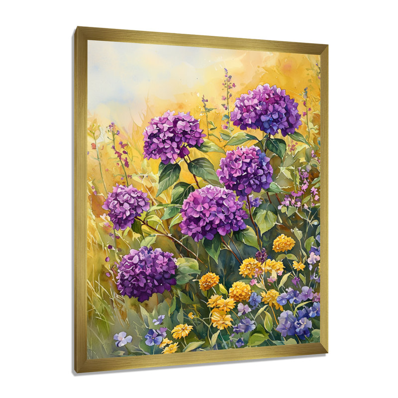 Lara - Impression sur toile florale, H 40 po x l 30 po, Reproduction encadrée d'une seule photo, Doré
