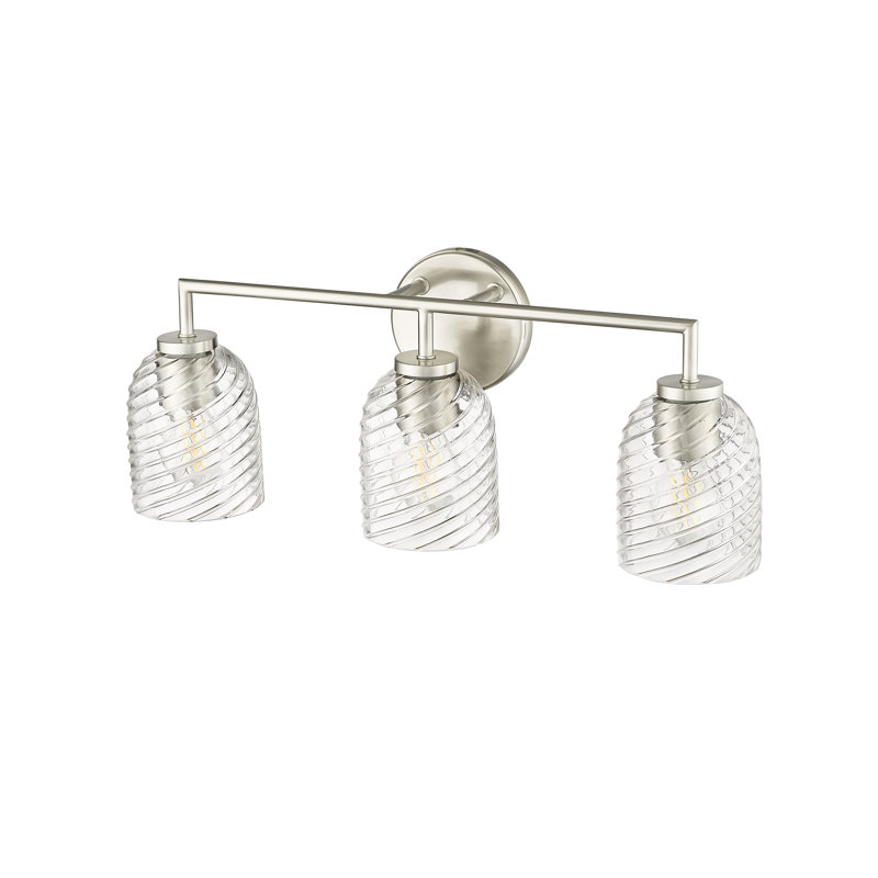 Krisleigh 3 - Light Bathroom Vanity Light, Brushed Nickel