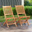Ensemble de 2 chaises de patio en bois massif Red Barrel Studio® Lacresia