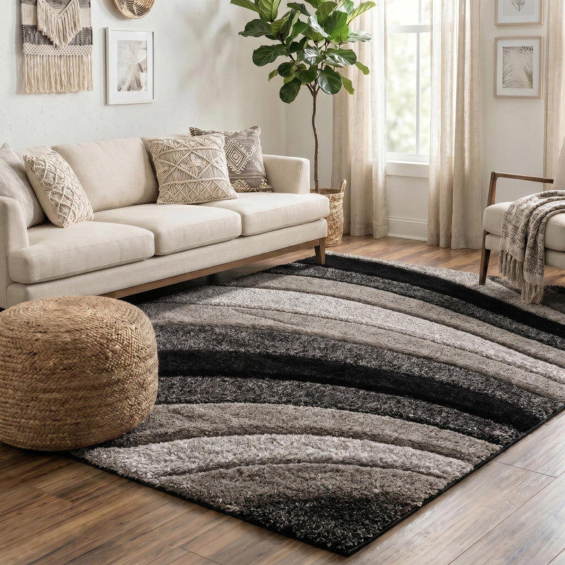 Runner Boise Geometric Shag Area Rug, Rectangle 120 x 170cm