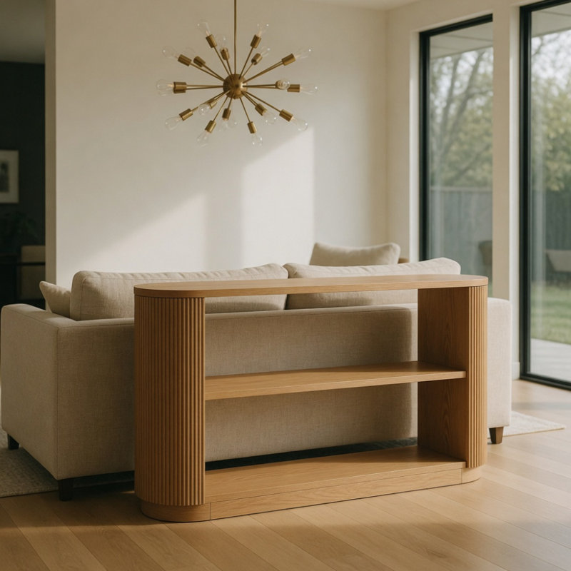 Console de vestibule moderne Mirod, Naturel