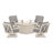 Braxton 5-Piece Deep Seating Swivel Conversation Set with Fire Pit Table-128126272-128126263