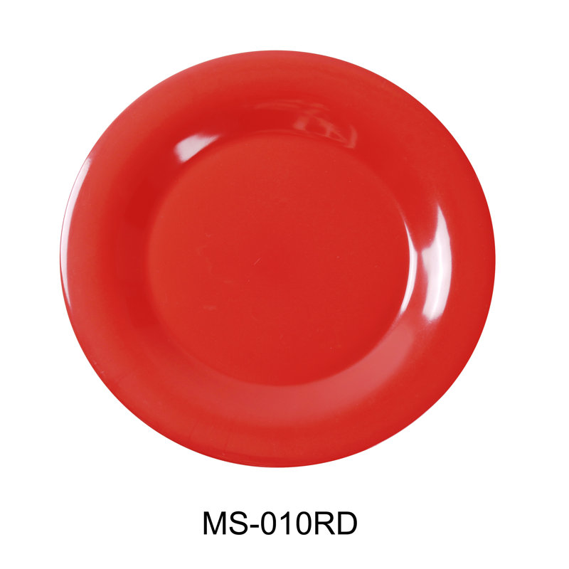 Assiette plate en mélamine 10,5 po Milestone, Orange-rouge