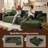 97" L  L-Shaped  Boneless Sofa with Chaise Lounge, Tool-Free Setup, Modular Sectional Couch with Ottoman & Pillow for Living Room, Bedroom, Upholstered Corduroy/Checkered Couch-2018352453-2018352474