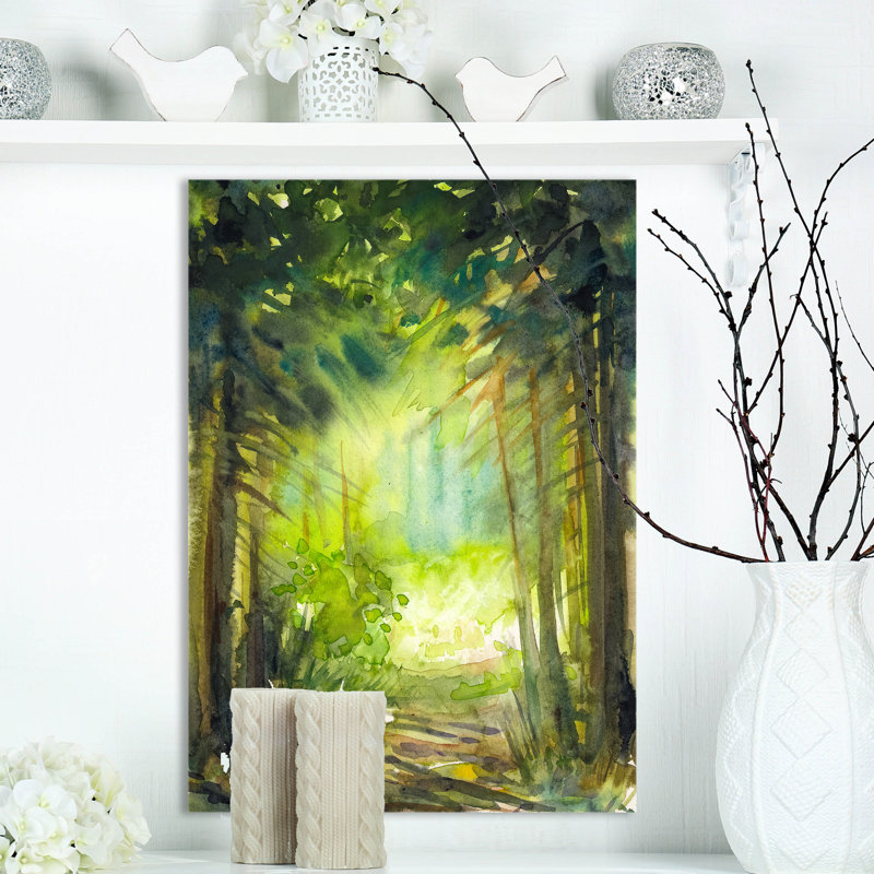 «Pathway in Summer Forest», reproduction sur toile tendue, H 20 po x l 12 po x P 1po