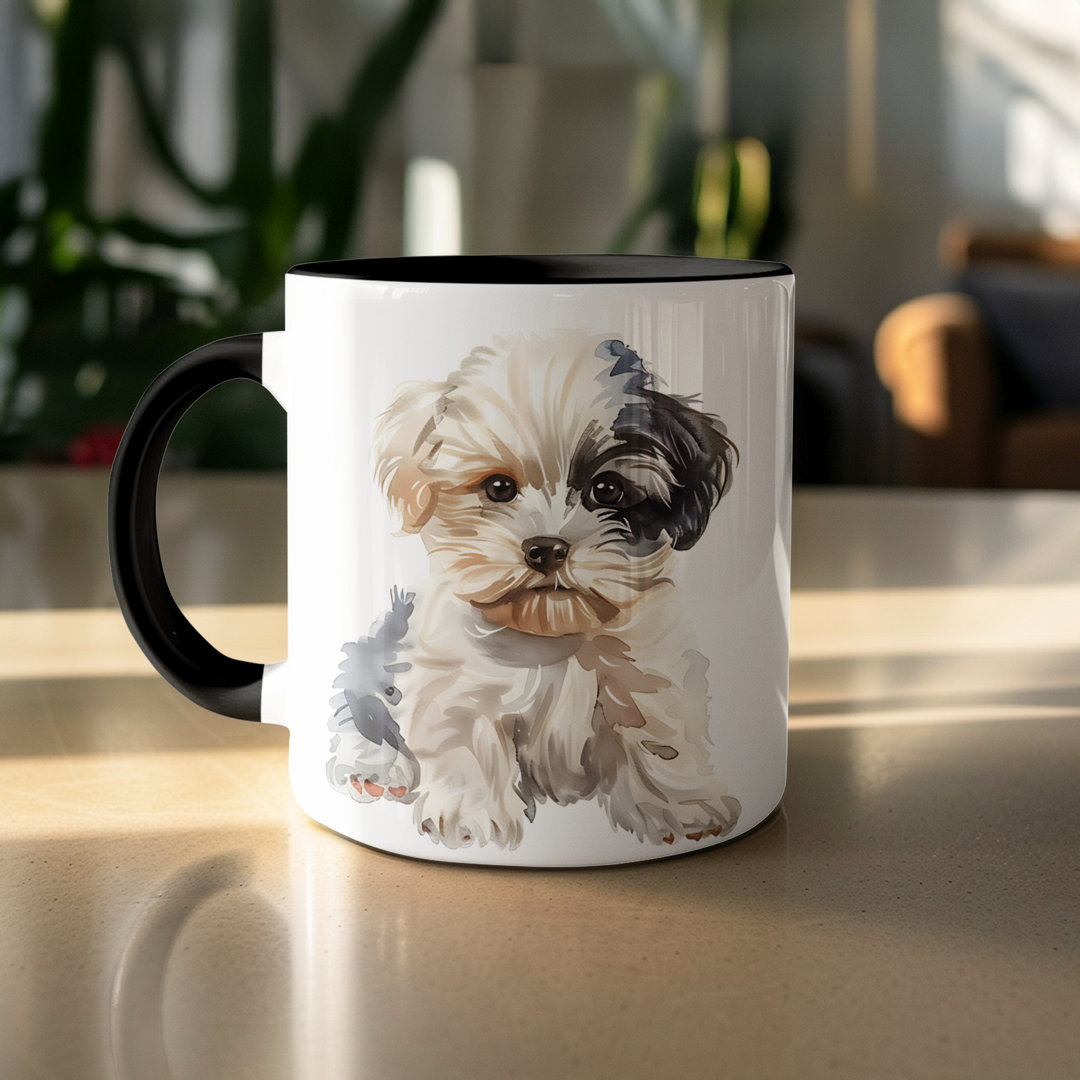 Watercolor Shiba Inu Puppies Design 11oz Coffee Mug
