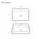 Carre Ceramic Rectangular Vessel Bathroom Sink with Overflow