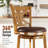 30" Farmhouse Upholstered Wood Counter Stool With K-shaped Back And Faux Leather-1033407916-1033526953