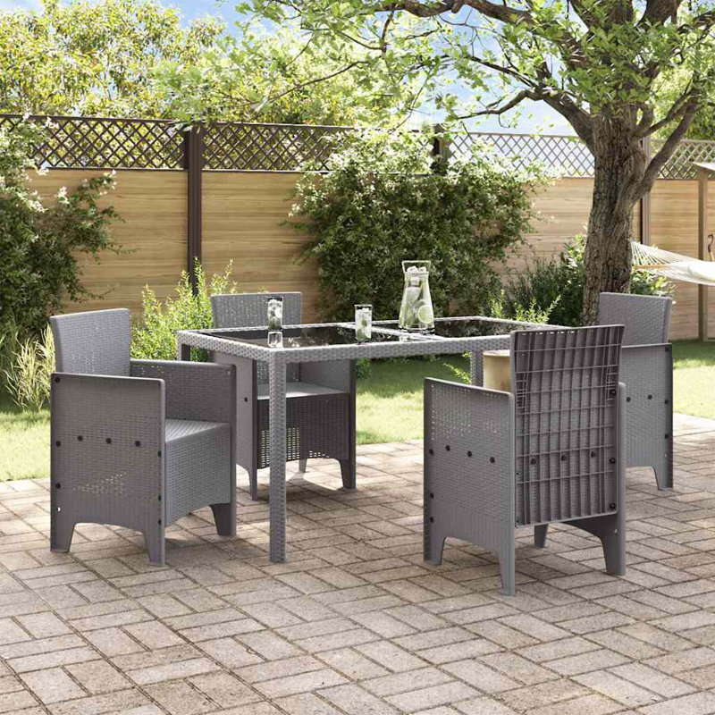 Patio Dining Side Chair, Light Grey