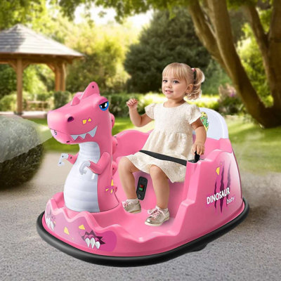 12 Volt Dinosaur Bumper Car Battery Powered Ride-On Toy