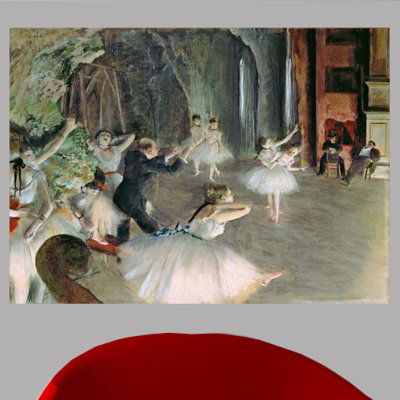Adhésif décoratif Degas, la répétition du ballet sur scène (19e)