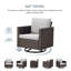  Wicker Swivel Glider Chairs & Side Table With 4 Inch Olefin Cushions-85017479-85017482