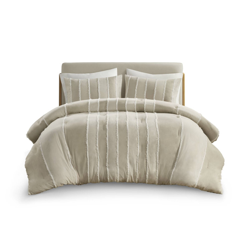 Taupe King Cotton Down Alternative Comforter Set
