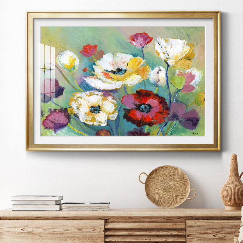 Alex's Garden - peinture encadrée, H 30,5 po x l 42,5 po x P 1,5 po, Cadre doré