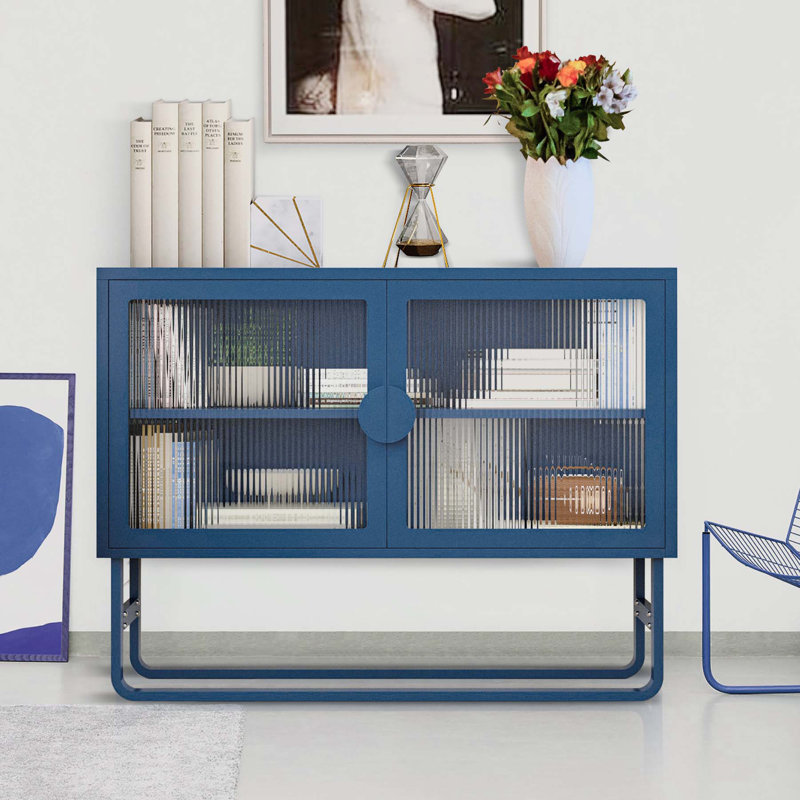 Buffet, armoire de rangement et buffet Rayma, Bleu