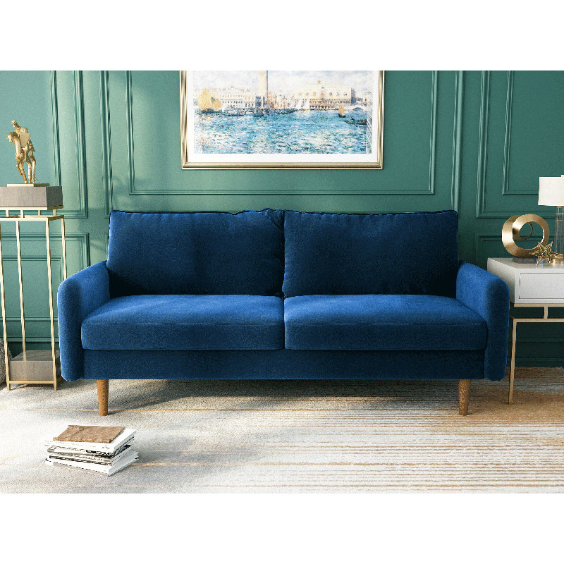 Canapé rembourré 70 po Cilla, Bleu espace