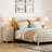 Nightstand Set With Storage And Built-In Outlets (Set Of 2), Light Beige