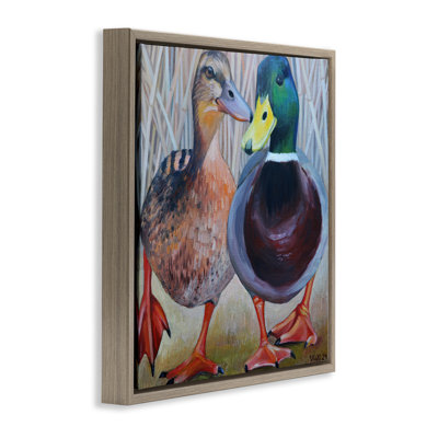 Cadre flottant Mallard & Brown Ducks, design par Violeta Vollmer
