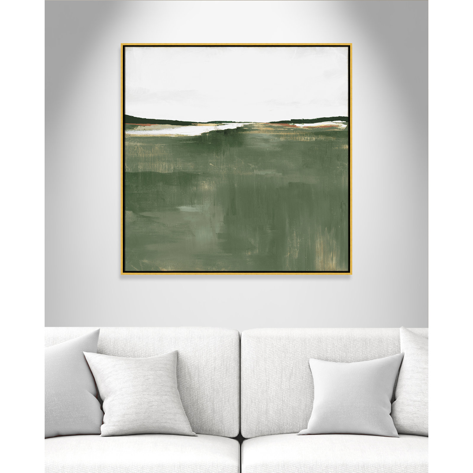 Dauntsey "Green Sea" Print by Isabelle Z, 37.5" H x 37.5" W, Gold