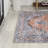 Wincer Chenille Cottage Medallion Machine-Washable Orange/Gray Rug-1477216457