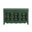 Banc de rangement vert en bois manufacturé-1941601156