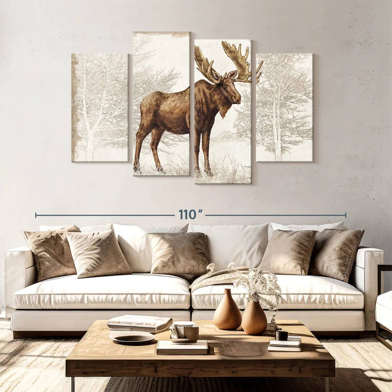 Brampt White Christmas Lodge I, 54" H x 84" W