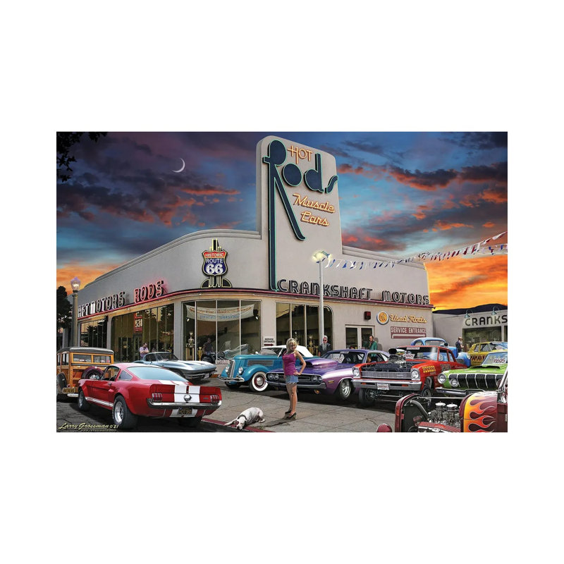 Muscle Car Motors by Larry Grossman - Wrapped Canvas Gallery-Wrapped Canvas Giclée, 20.32 cm H x 30.48 cm W