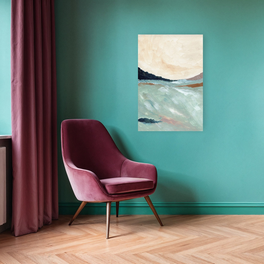 Abstract Coastal Landscape Abstract Modern Peaceful Coastal Wall Art Print