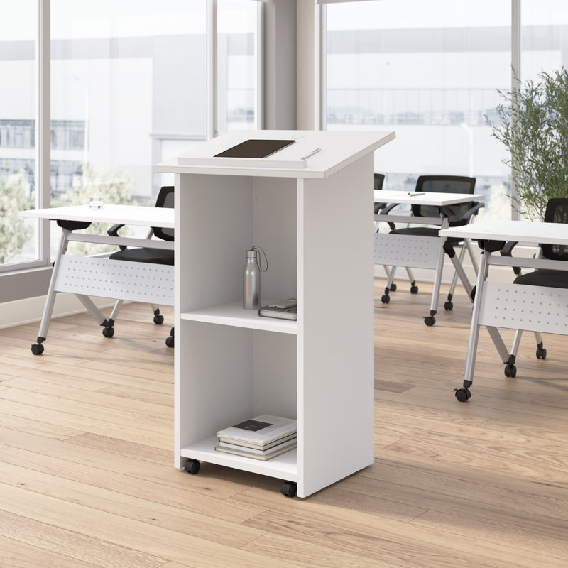 Pupitre de présentation Bush Business Furniture Envision, Blanc