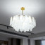 23.6" 6-Light Modern Gold Double-Layer Glass Chandelier