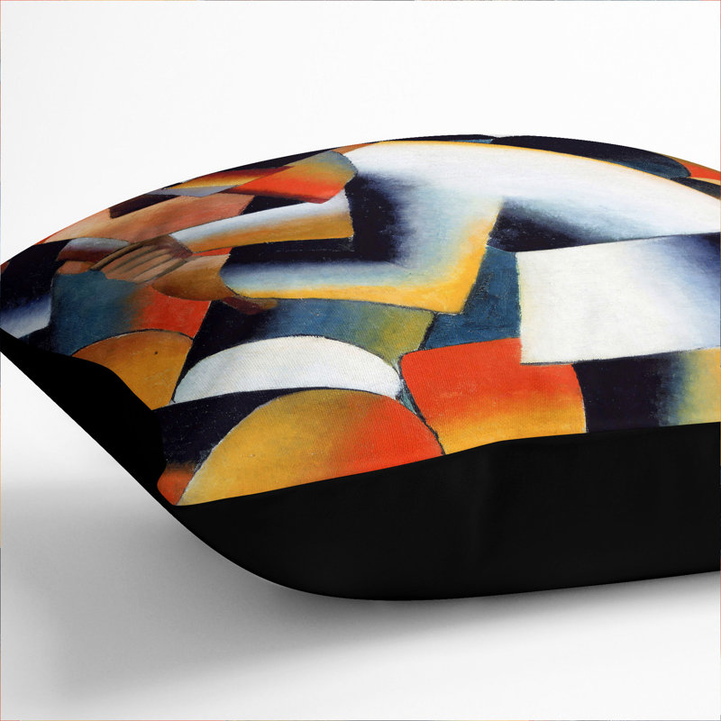 The Woodcutter Abstract Scatter Cushion with Filling, Black, 40cm H x 40cm W x 15cm D