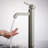 Frosted Glass Circular Vessel Bathroom Sink with Faucet-3940504