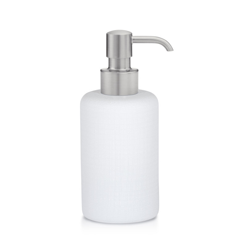 Distributeur de savon, Blanc / nickel brossé
