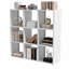 Bibliothèque moderne avec rangement, tablette en métal blanc à 9 cubes pour la maison