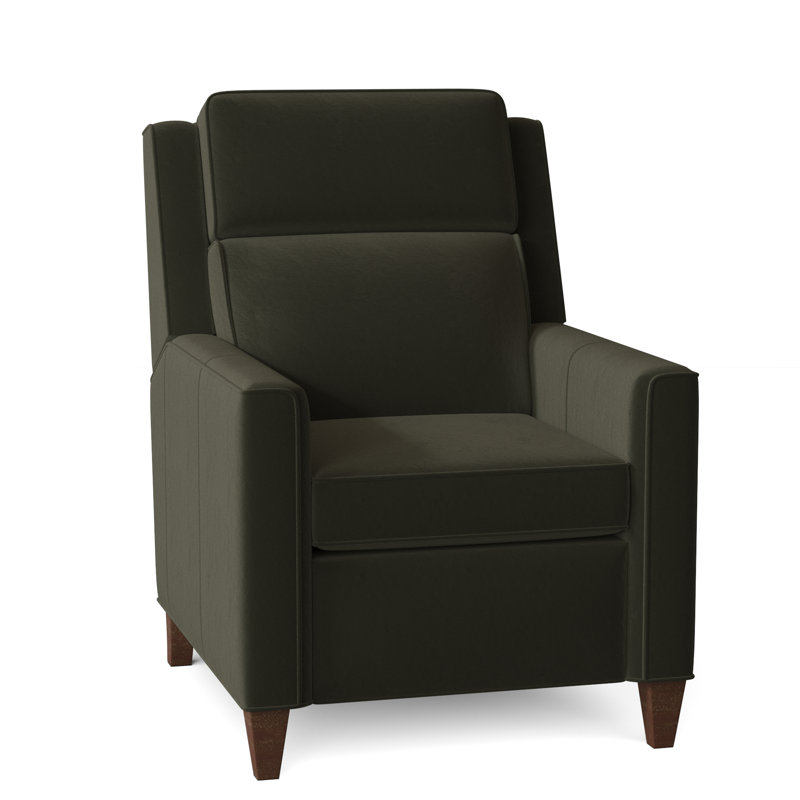 Beth Page 31" Wide Genuine Leather Standard Recliner, Walnut, 1181 Pearl, Manual