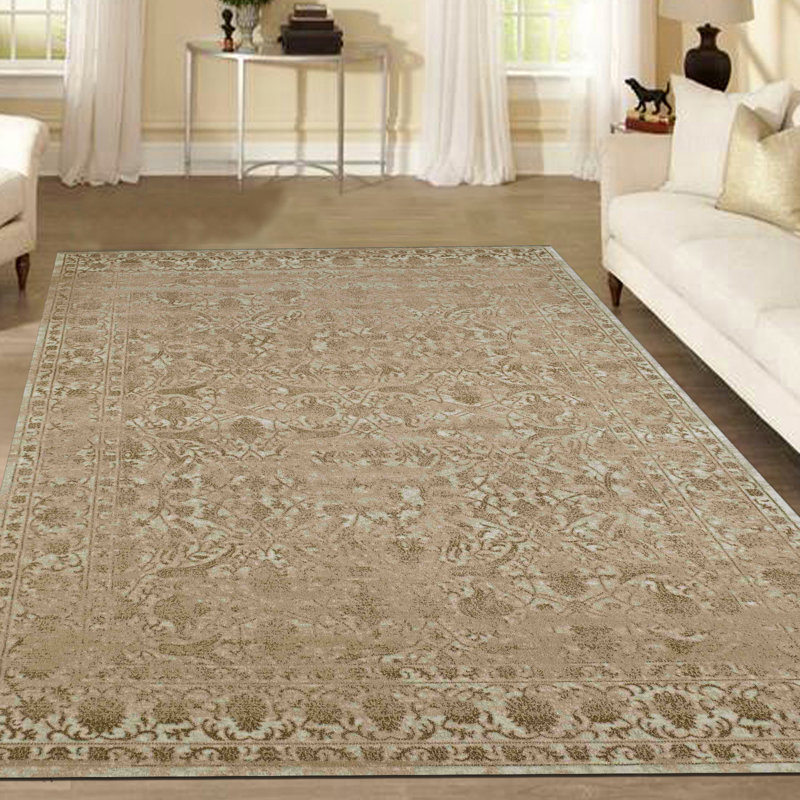 Tapis blanc os Pembroke Pines, Rectangle 5 pi 3 po x 7 pi 3 po