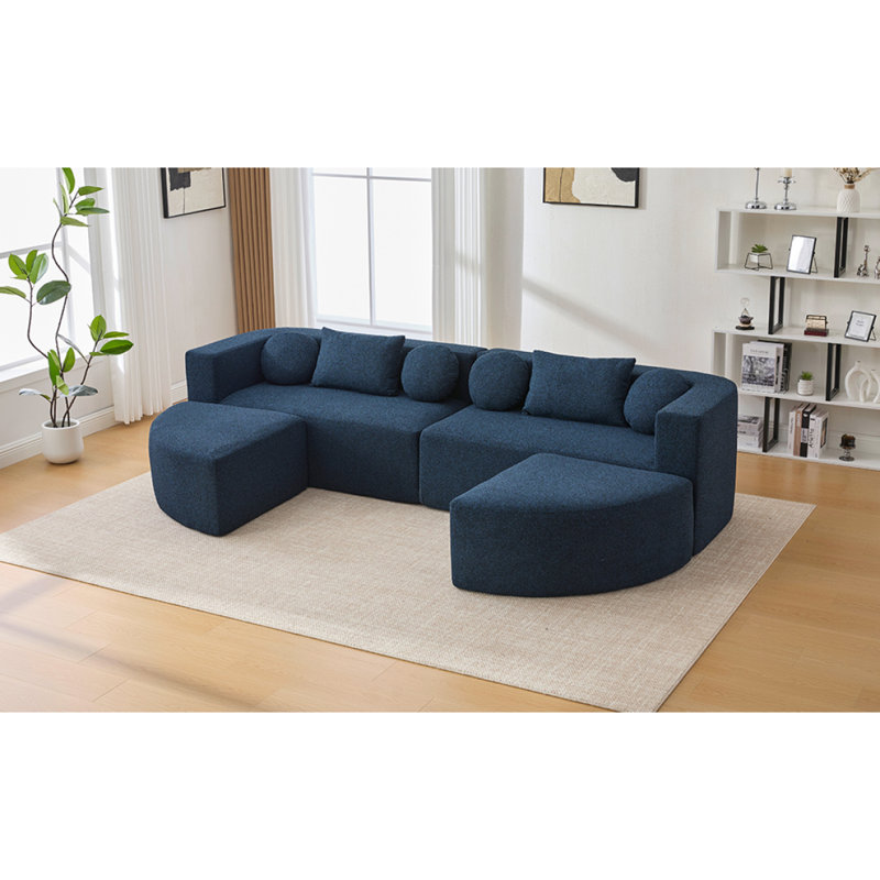 Canapé modulaire Boneless Couch, Bleu