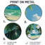 «Coastal Tropical Palms In Mexico - Palm Trees», art mural rond en métal-380368618