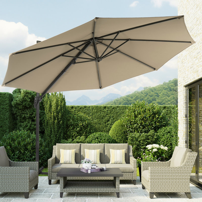 Parasol en porte-à-faux 132 po Rocelyn, Sable