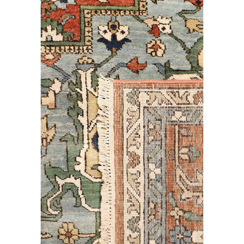 Tapis ivoire en laine noué à la main Serapi