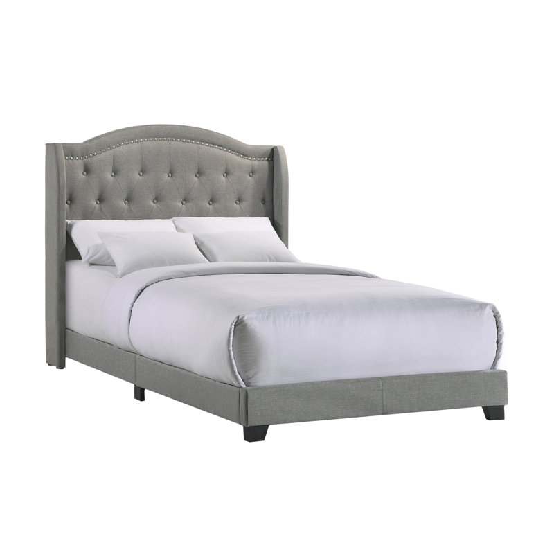 Upholstered Wingback Bed, Full