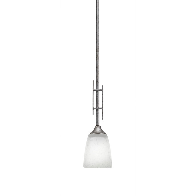 Mini-luminaire suspendu Malone Uptowne, Verre blanc mousseline