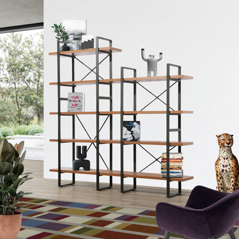 Bibliothèque en acier H 71,06 po x l 70,86 po
