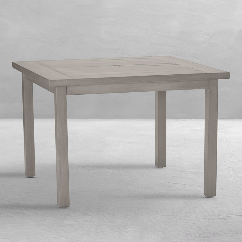 Table de salle à manger carrée en aluminium Club - Huître, Huître