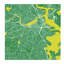 Boston Urban Roadway Map (Green) by Urbanmap - Print on Canvas-42157313-89230718
