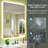 Bathroom LED Mirror with Backlit, Anti Fog Lighted Vanity Mirror with Stepless Dimmable, ETL Listed, IP54 Waterproof, CRI90+, HD Tempered Glass-549694170