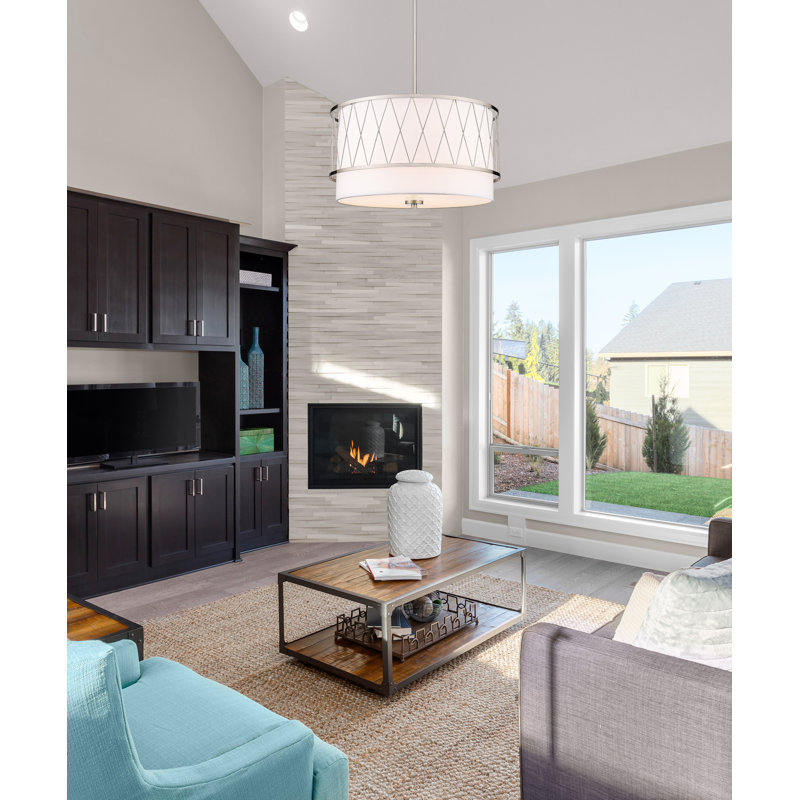 4 - Light Single Pendant, Brushed Nickel
