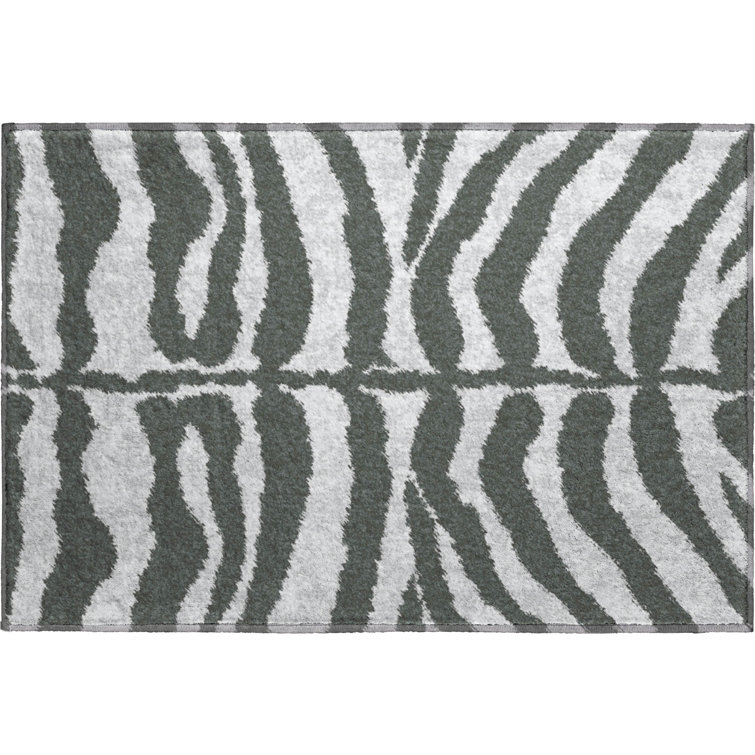Premium Machine Washable Kishonna AMF42 Gray Rug